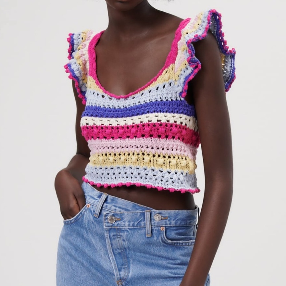 Zara knit multi-colored top